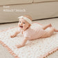 Custom Embroidered Floral Muslin Baby Blanket with Ruffled Trim