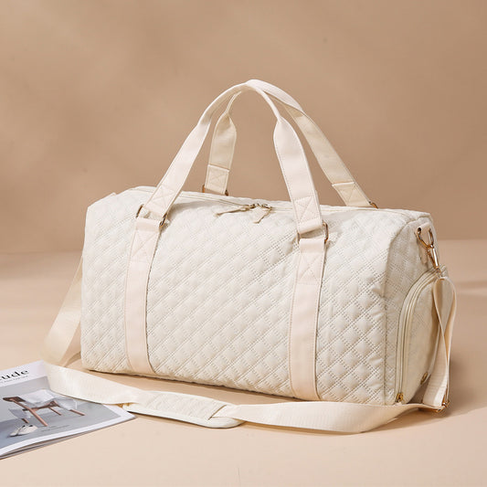 Textured Waterproof Travel Duffel Bag