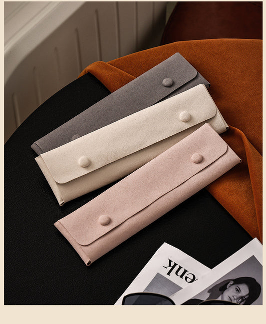 Slim Suede Travel Jewelry Envelope Pouch