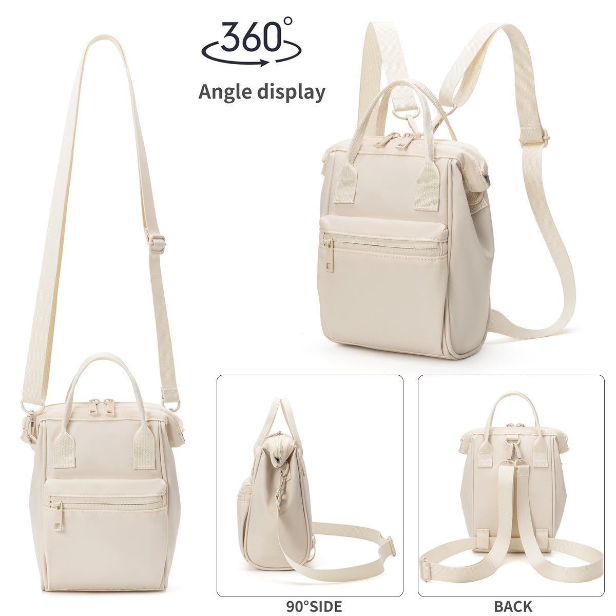 Mini Waterproof Oxford Backpack Travel Crossbody Bag