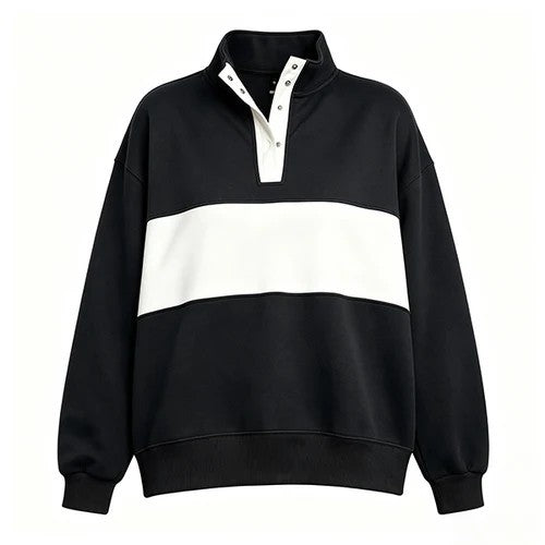 Custom Name Preppy Style Quarter-Snap Sweatshirt