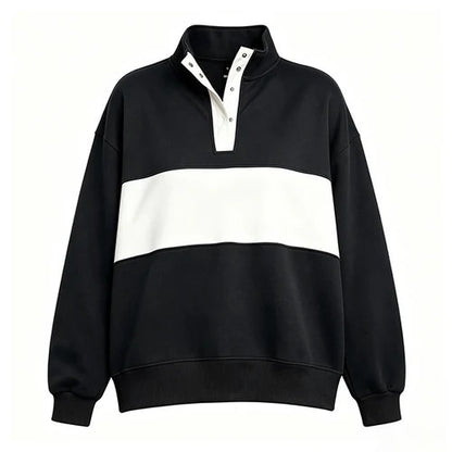 Custom Name Preppy Style Quarter-Snap Sweatshirt