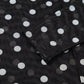 Black Polka Dot Patterned Bodycon Mock Neck Mesh Long Sleeve Top