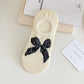 Ballet Style Solid Color Bow Boat Socks Thin Version