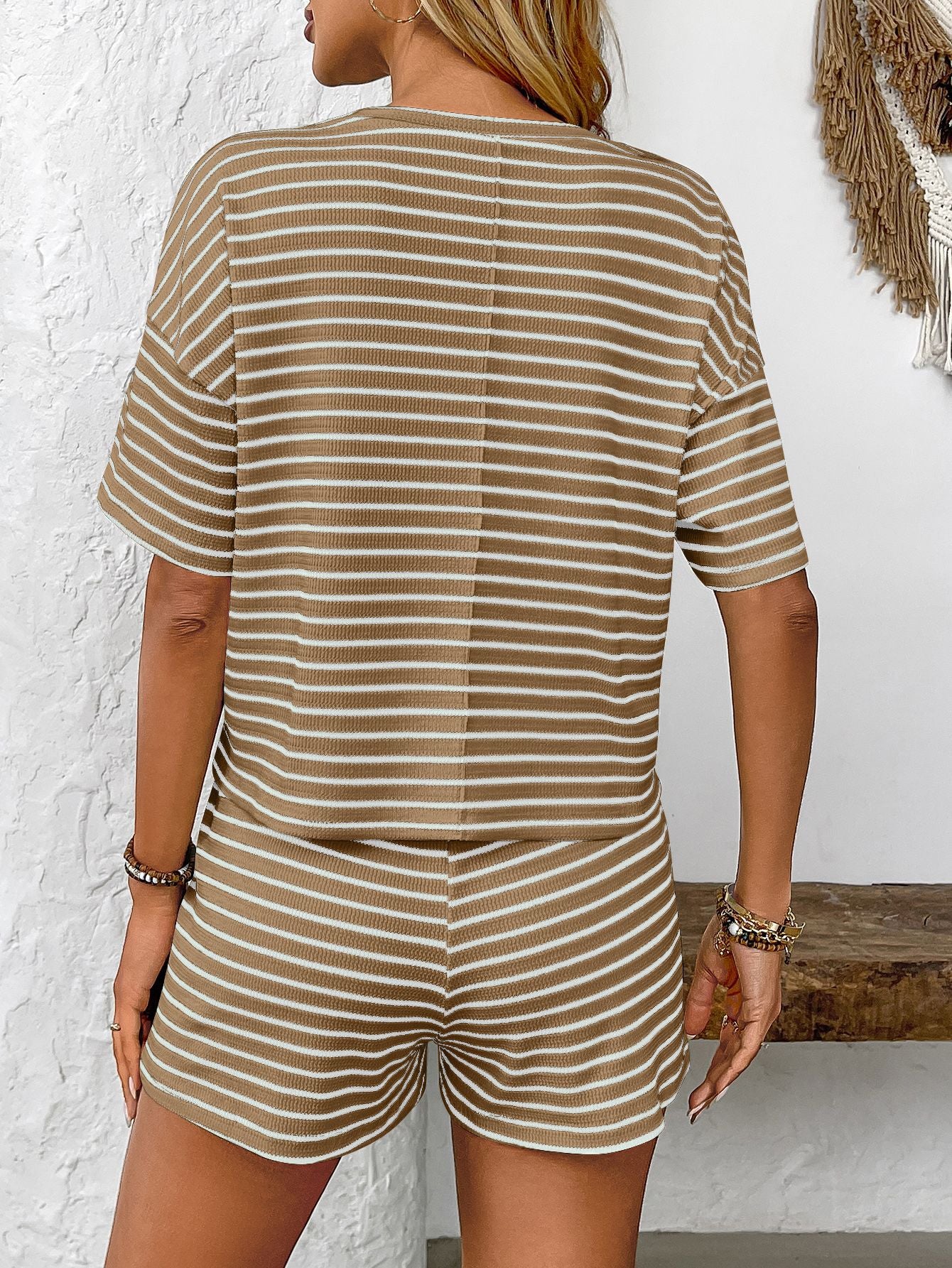 Stripe Crewneck Lounge Set