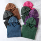 Velvet Cotton Hooded Sweatshirt