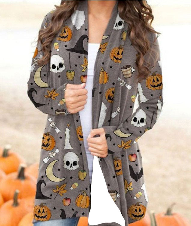 Halloween Print Cardigan