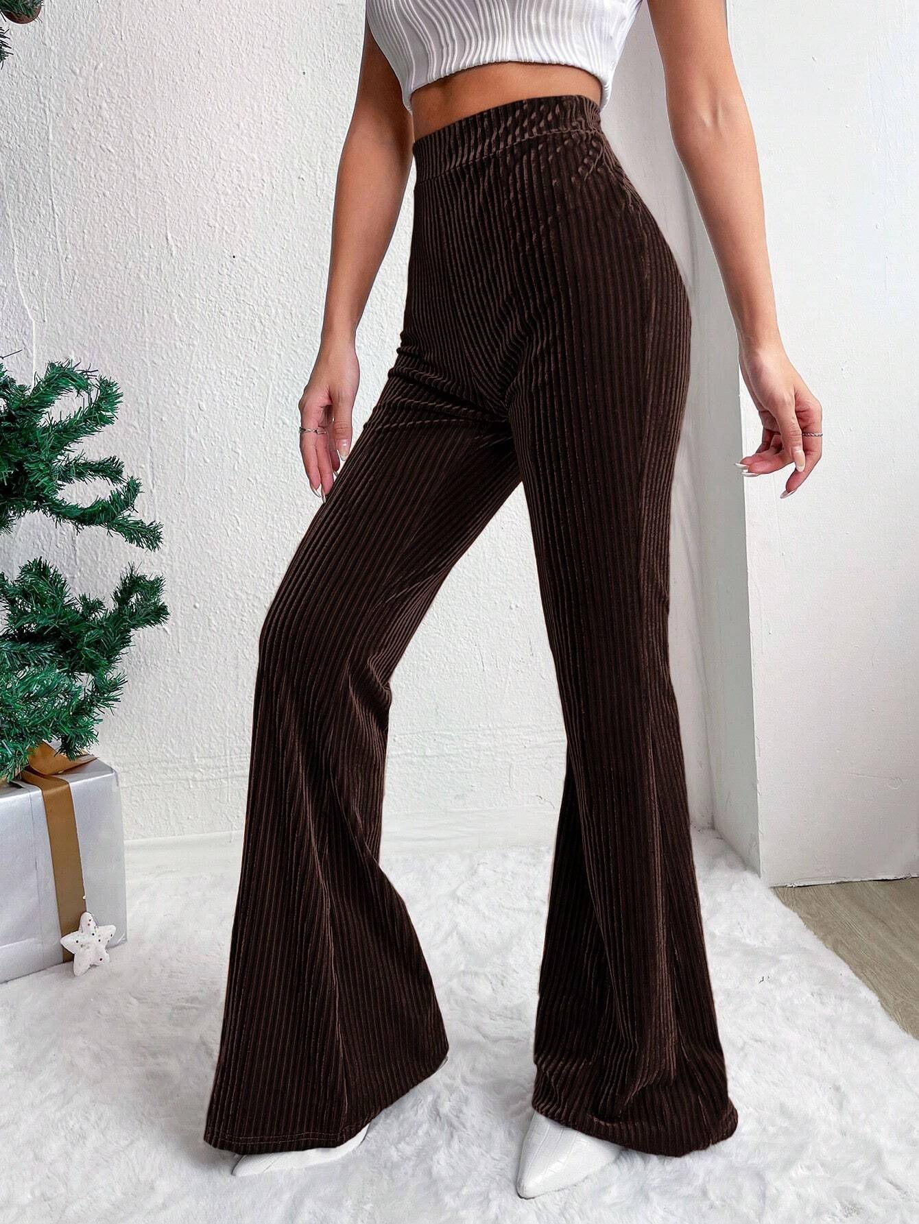 High Waisted Corduroy Flared Pants