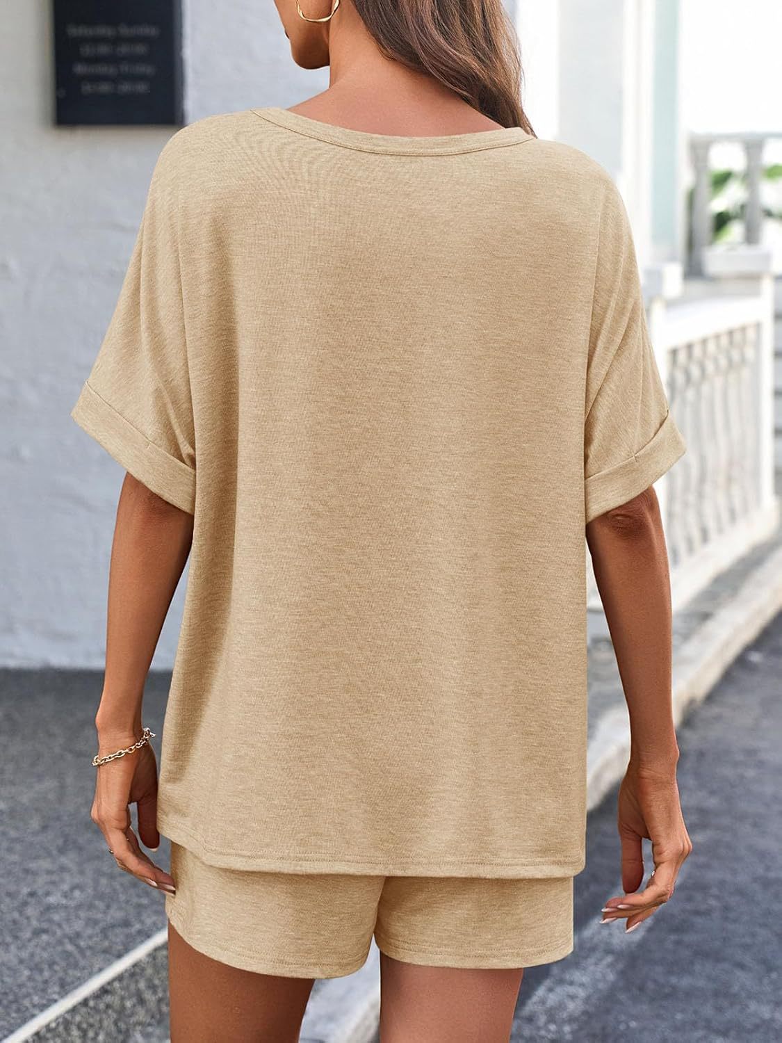 Laid-back Short Sleeve Boxy T-shirt & Short Casual Set