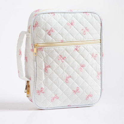 Floral Quilted Large Capacity Bible Book Storage Bag