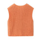 Sleeveless Button Knitted Top