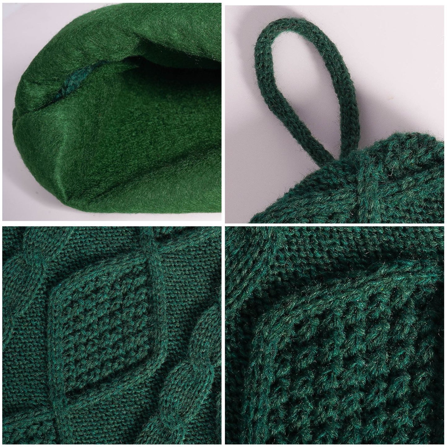 Custom Dog Bone Cable-Knit Christmas Stockings