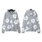 Foaming Printed Loose Hoodie