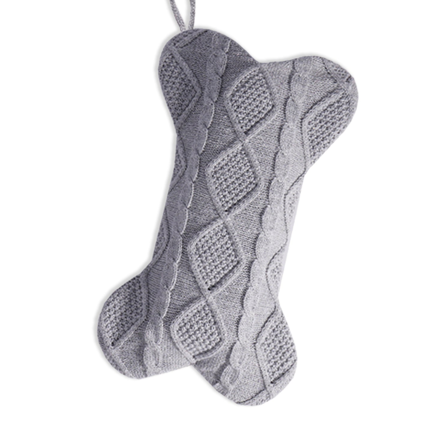 Custom Dog Bone Cable-Knit Christmas Stockings