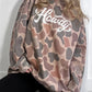 Multicolour Camo Print Howdy Western Style Baggy Pullover Sweatshirt