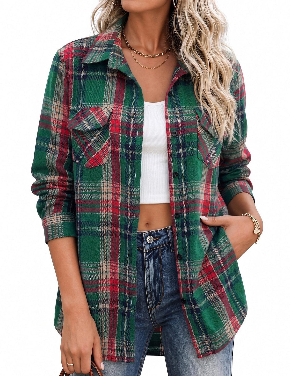 Long Sleeve Plaid Shirt