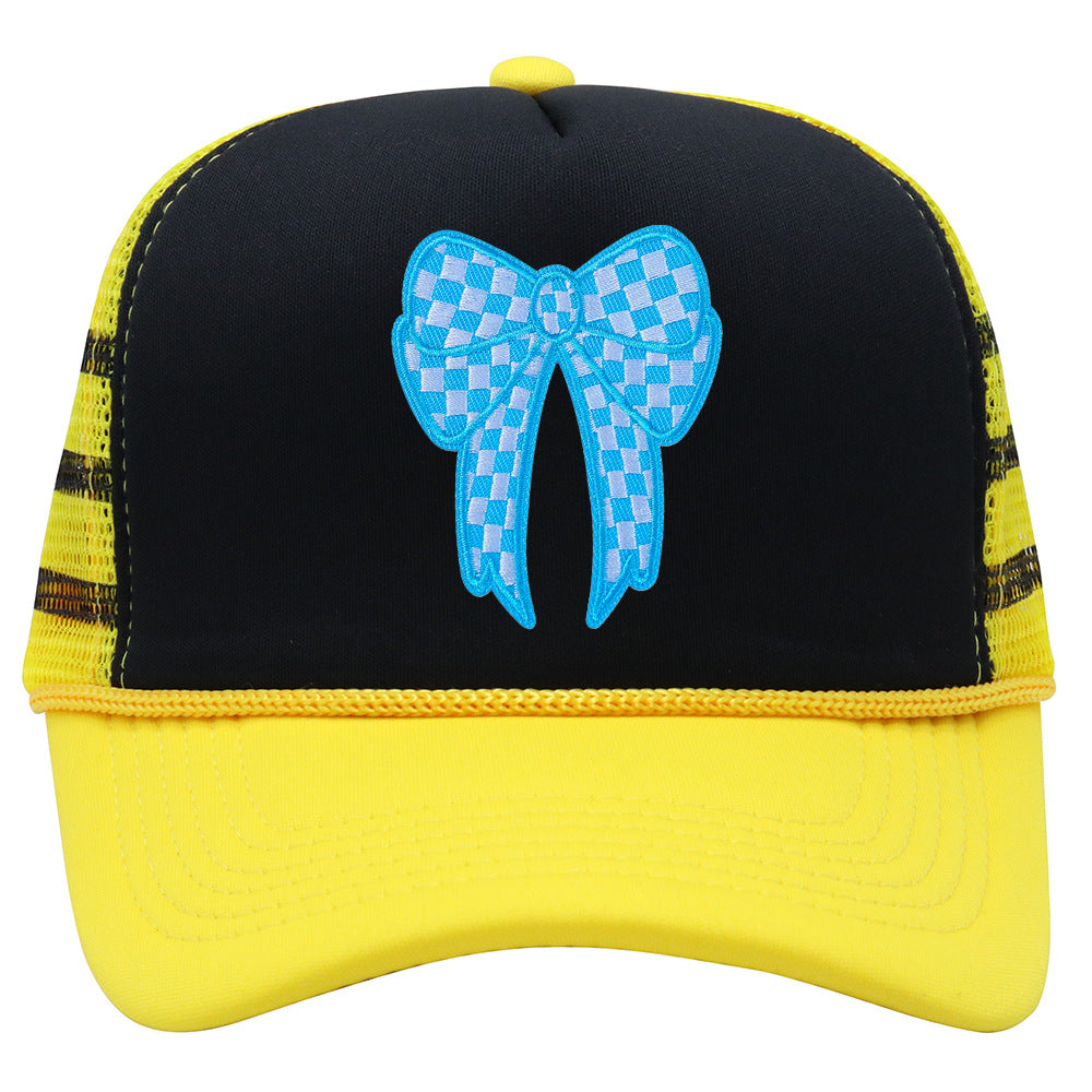 Checkered Bow Trucker Cap
