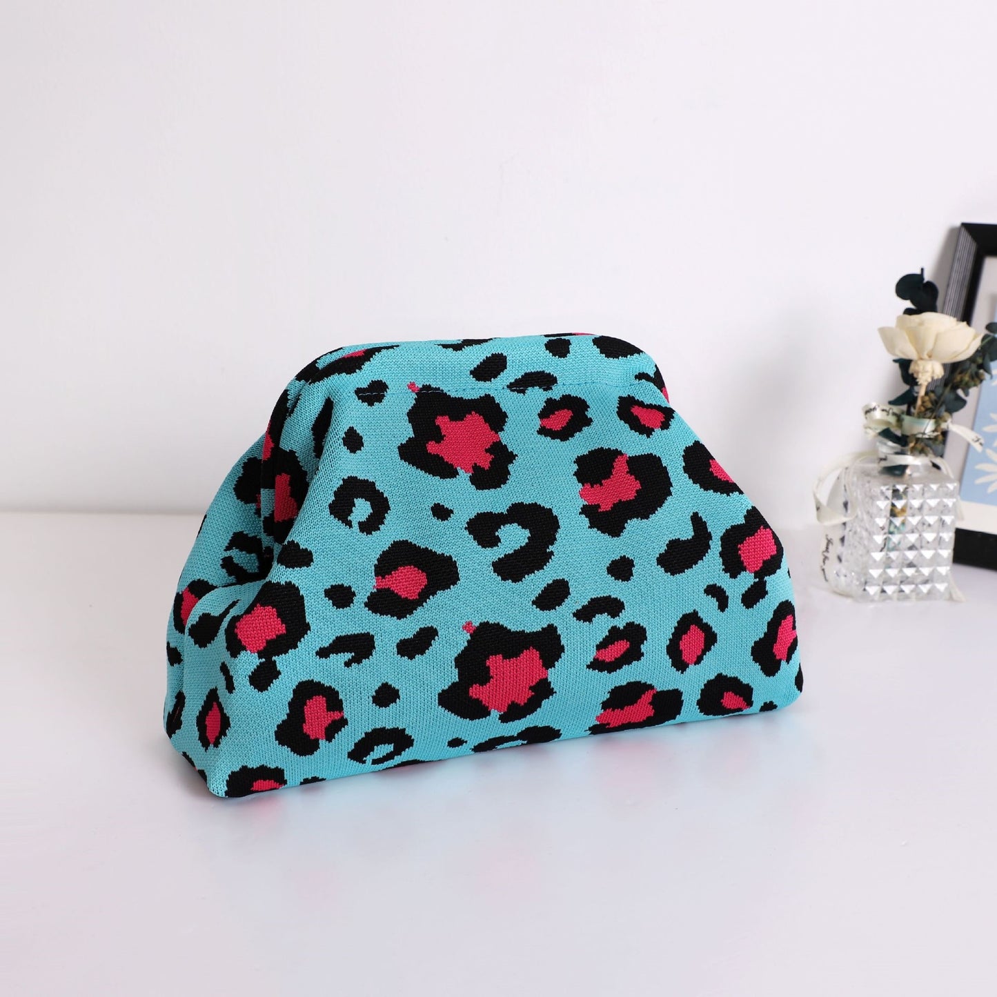 Wave Knit Clutch Bag