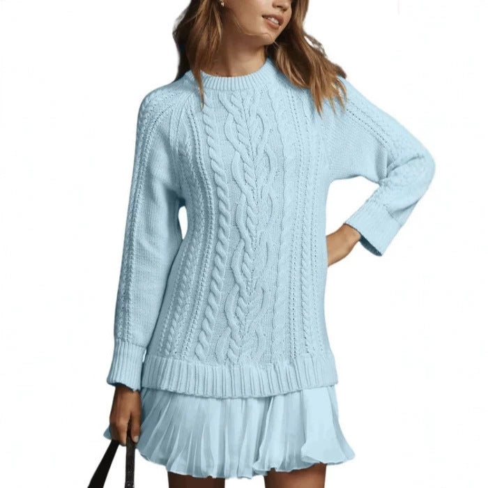 Women's Cable Knit Sweater Dress