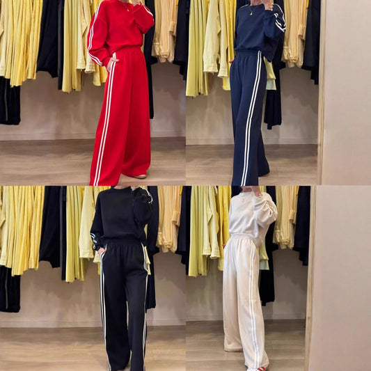 Women's Side Stripe Pocket Two-piece Suit