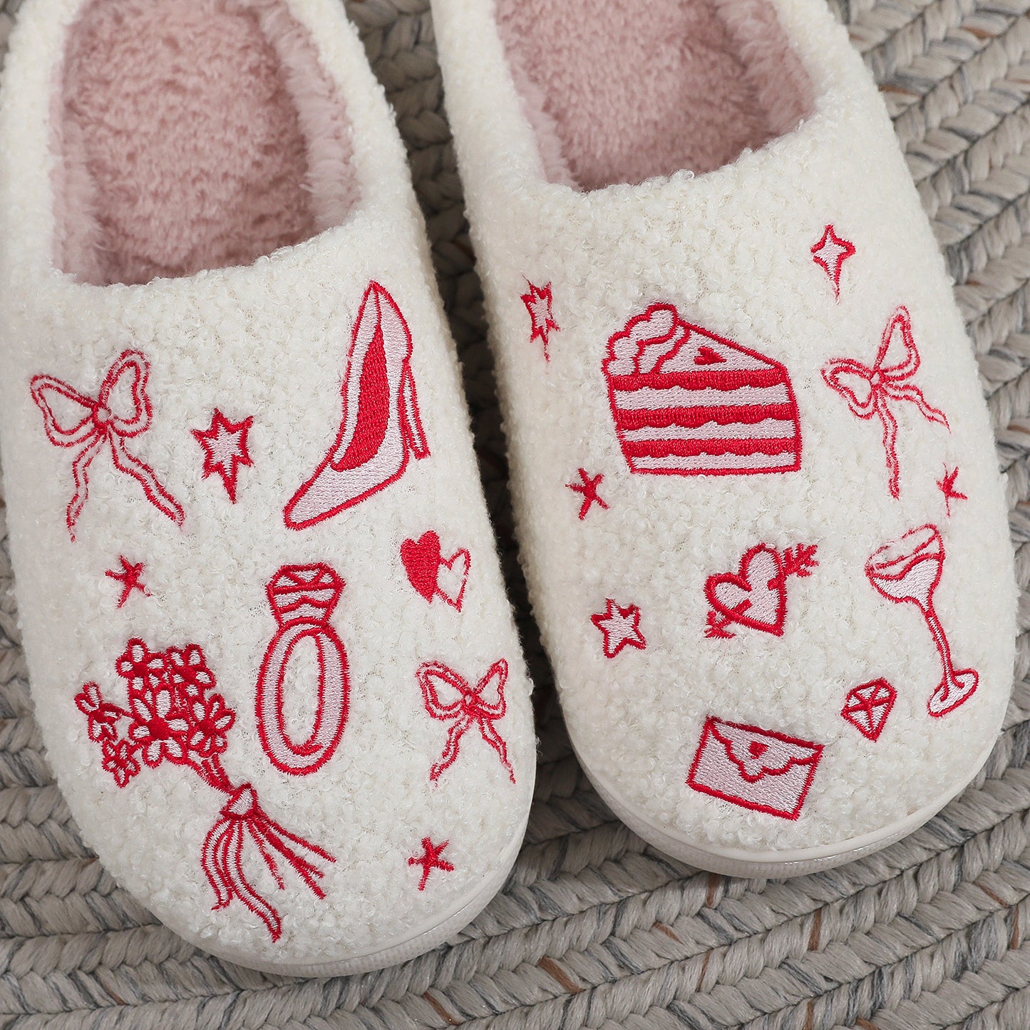 Wedding Doodles Ladies Slippers