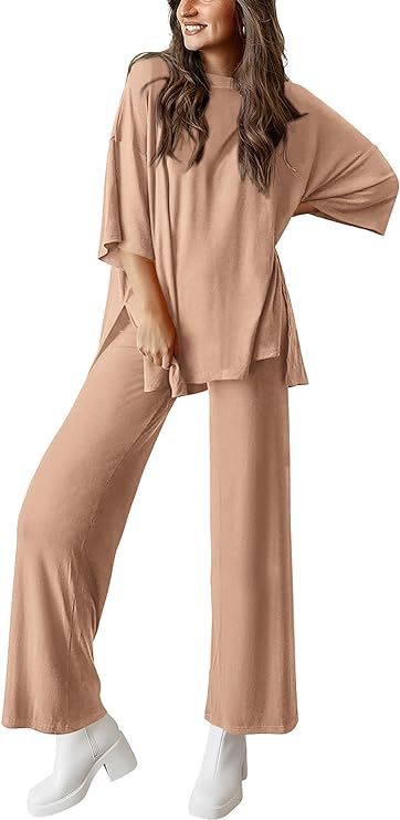 Loose T Side Pocket Sleepwear Set