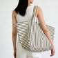 Large Capacity Striped Tote Bag