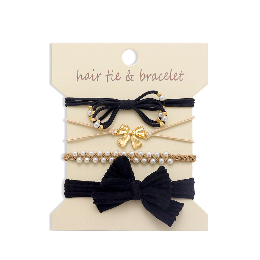 Boho 2-in-1 Hair Tie & Bracelet Set (5-Piece Pack)