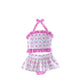 2Pcs Toddler Girl Swimsuit Set Sleeveless Halter Neck