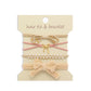 Boho 2-in-1 Hair Tie & Bracelet Set (5-Piece Pack)