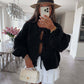 Women's Round Neck Lace-up Knitted Cardigan Sweater