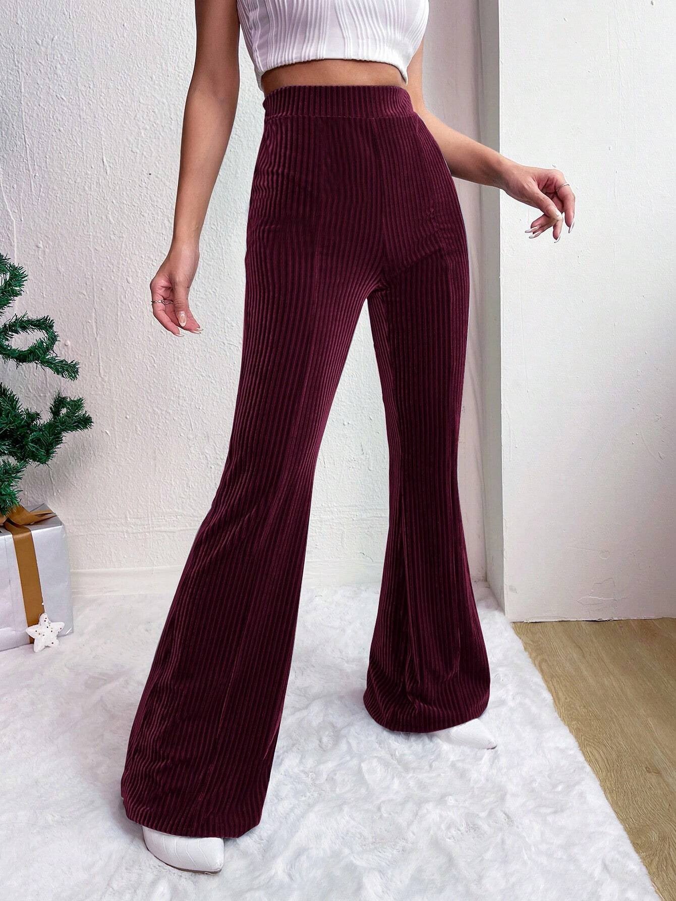 High Waisted Corduroy Flared Pants