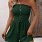 Button Smocked Strapless Romper-8 Colors