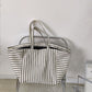 Large Capacity Striped Tote Bag