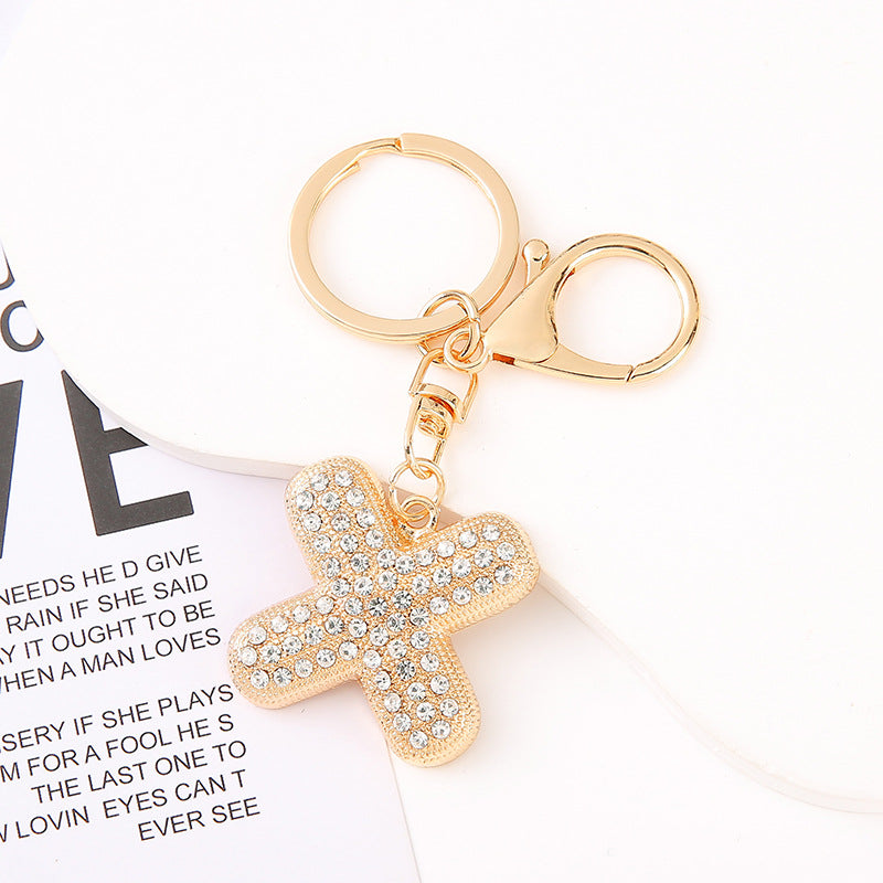 Cute Initial Letter Keychain Backpack Charms