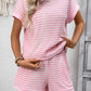 The Color-Blocked Striped Short Set