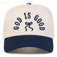 GOD IS GOOD Embroidered Bow Color Block Baseball Cap