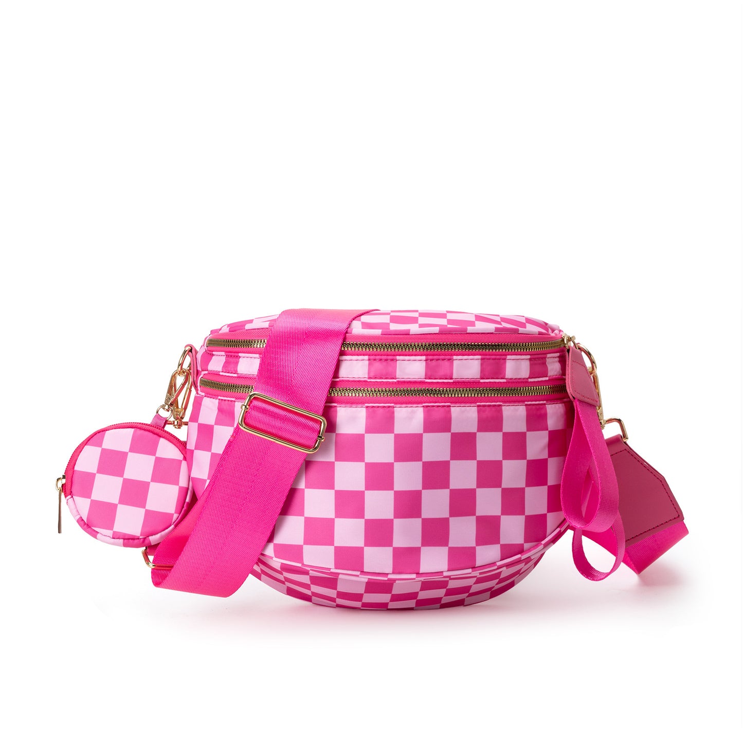 Nylon Crossbody Bags Bum Bag with Detachable Coin Pouch