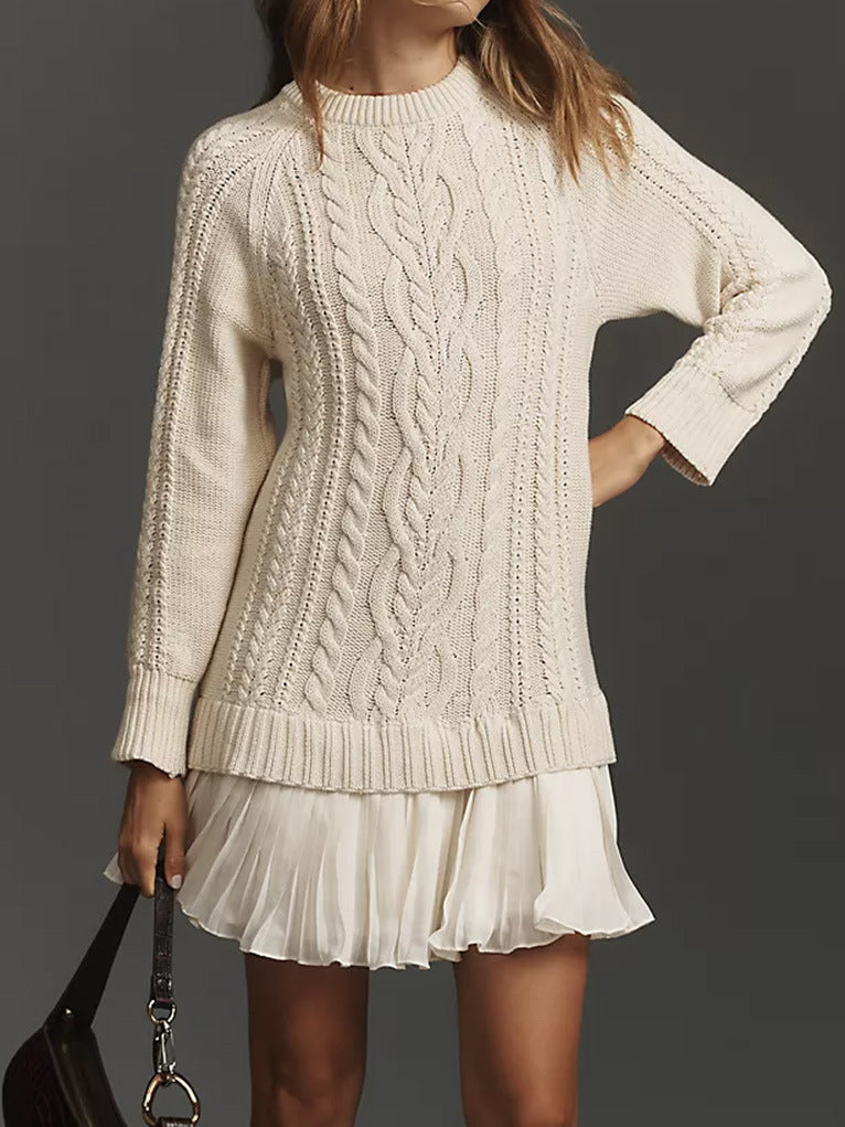 Women's Cable Knit Sweater Dress