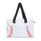 Ball Sports Print Multi-Pocket Utility Tote Bag