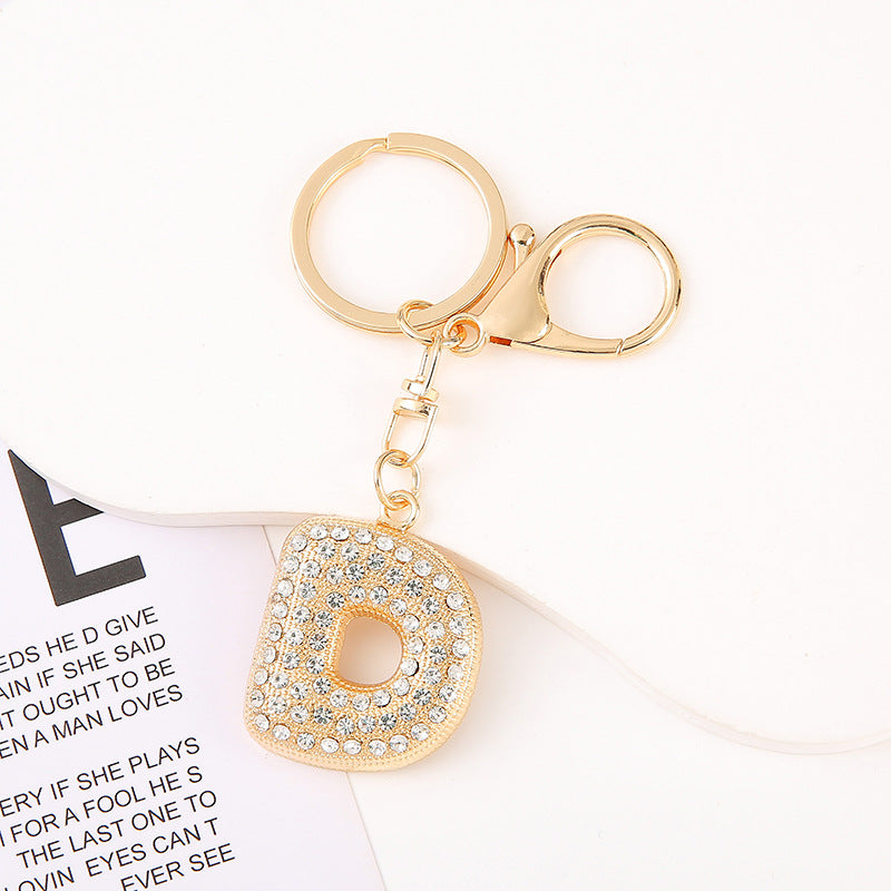Cute Initial Letter Keychain Backpack Charms