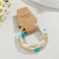 4-Piece Set Of Beaded Elastic Bracelets