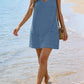 Waffle Knit V-Neck Shift Dress