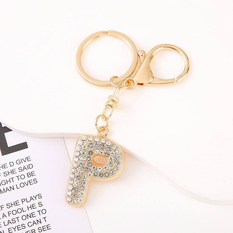 Cute Initial Letter Keychain Backpack Charms
