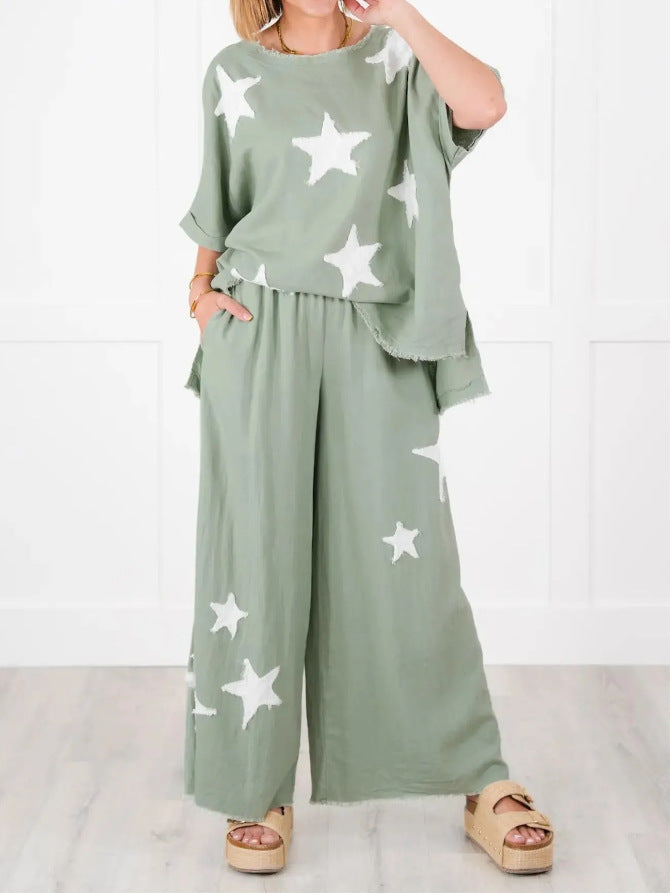 Star Patchwork Two-Piece Set