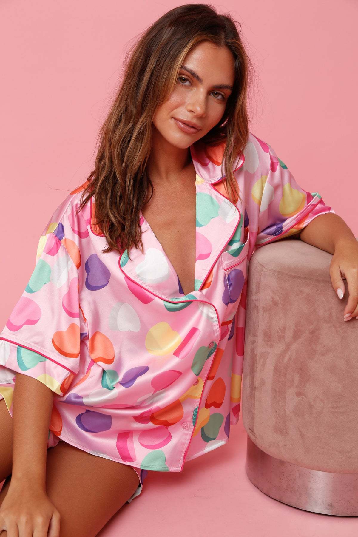 Satin Print Lounge Wear