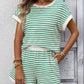 The Color-Blocked Striped Short Set