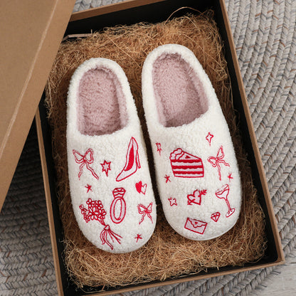 Wedding Doodles Ladies Slippers