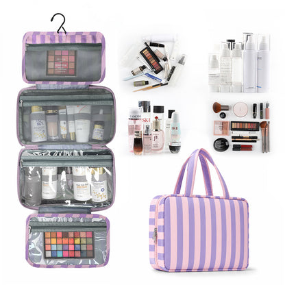 Foldable Hanging Toiletry Bag Wet & Dry Separation Cosmetic Organizer