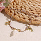 Marine Style Starfish Shell Turquoise Shell Beaded Chain Stretch Bracelets